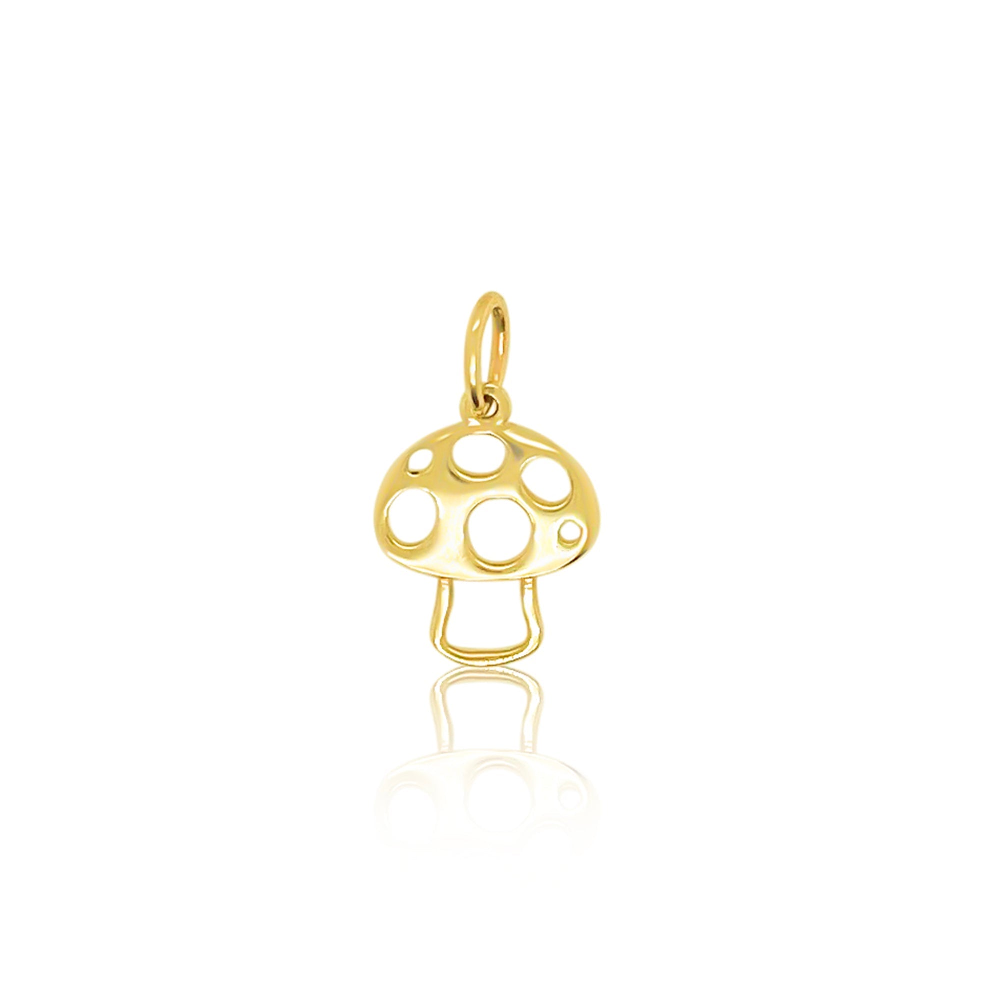 14K Yellow Gold Mushroom Charm | Yellow Gold
