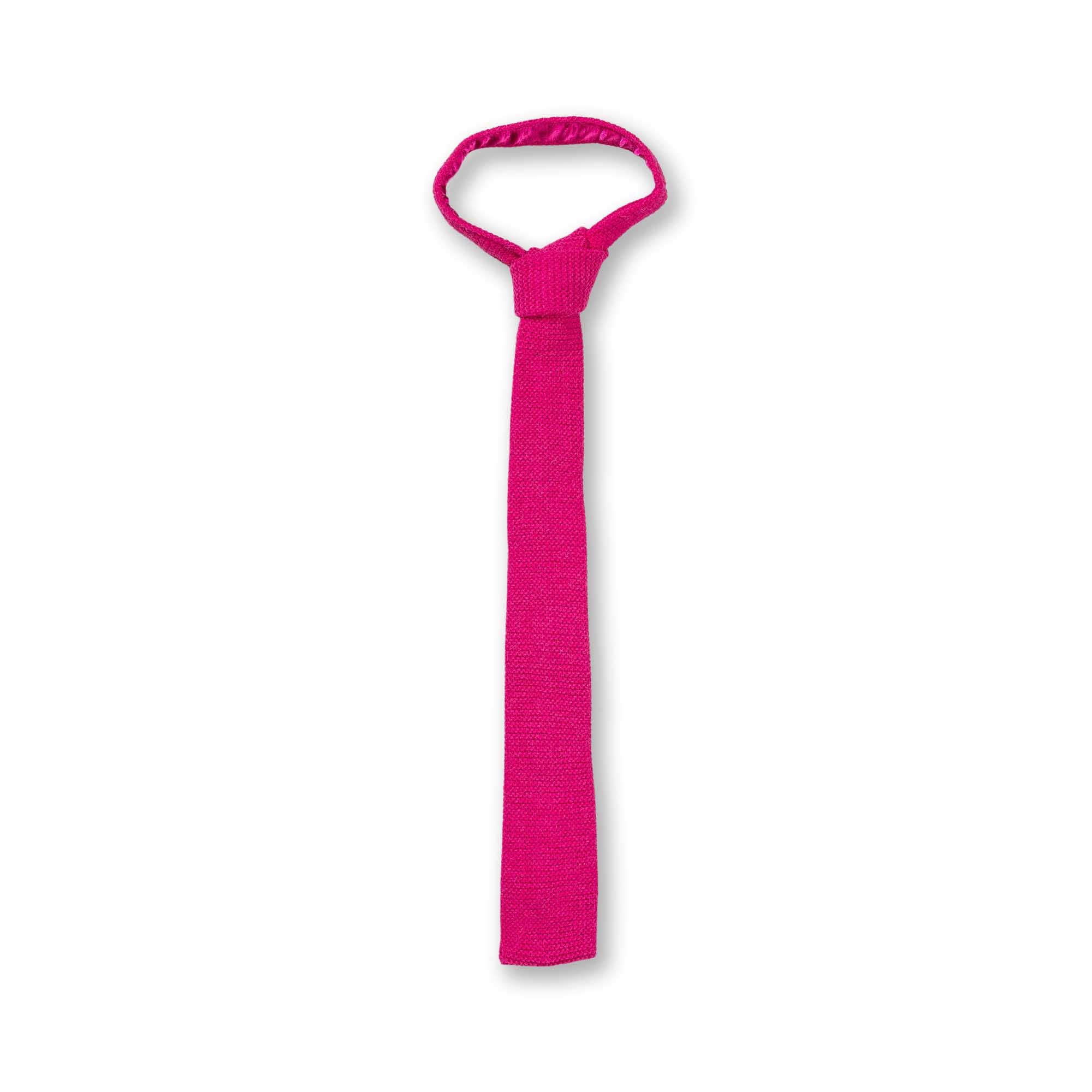 Square Knitted Tie | Hot Pink