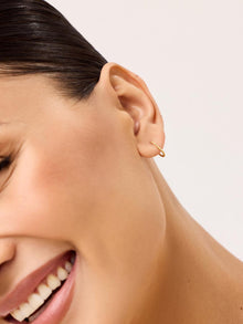 Oval Twist Hoop Earrings | 10K Solid Gold