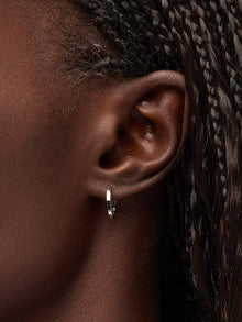 Huggie Hoops | Rhodium on Brass