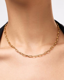 Large Paperclip Necklace | 10K Solid Gold