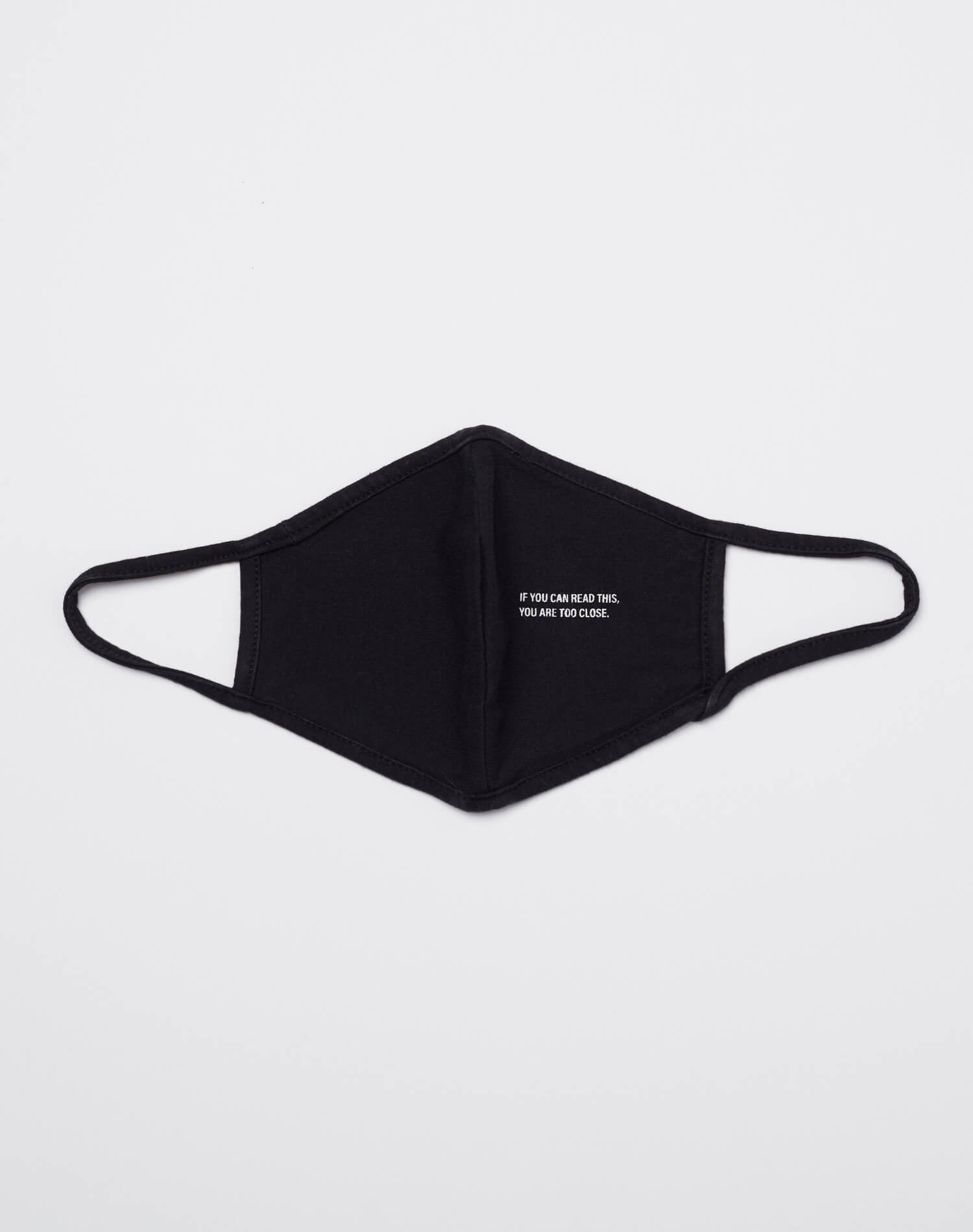 Womens | Jersey "Too Close" Mask | Black