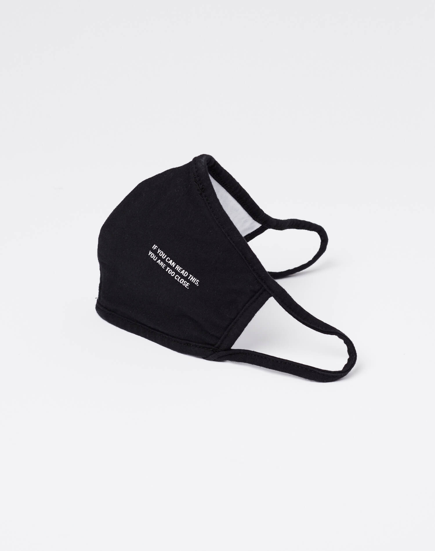 Womens | Jersey "Too Close" Mask | Black