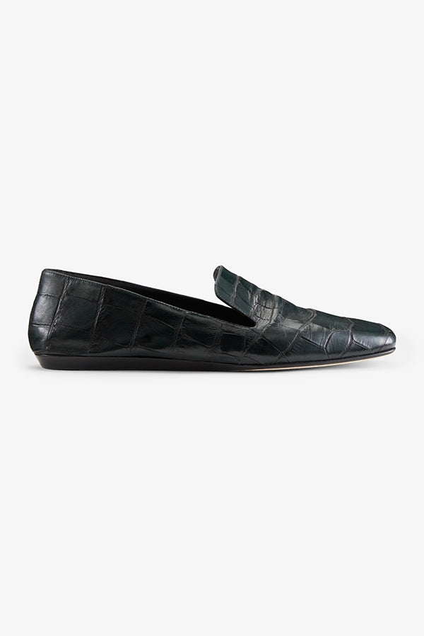 still image of the grace loafer in green croc  | Grid Hover