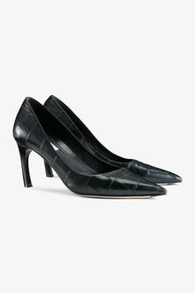 still image of the ginger pump in green croc | Grid | Exclude