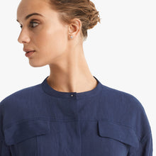 Women | Melissa Dress - Stretch Linen | Blueberry