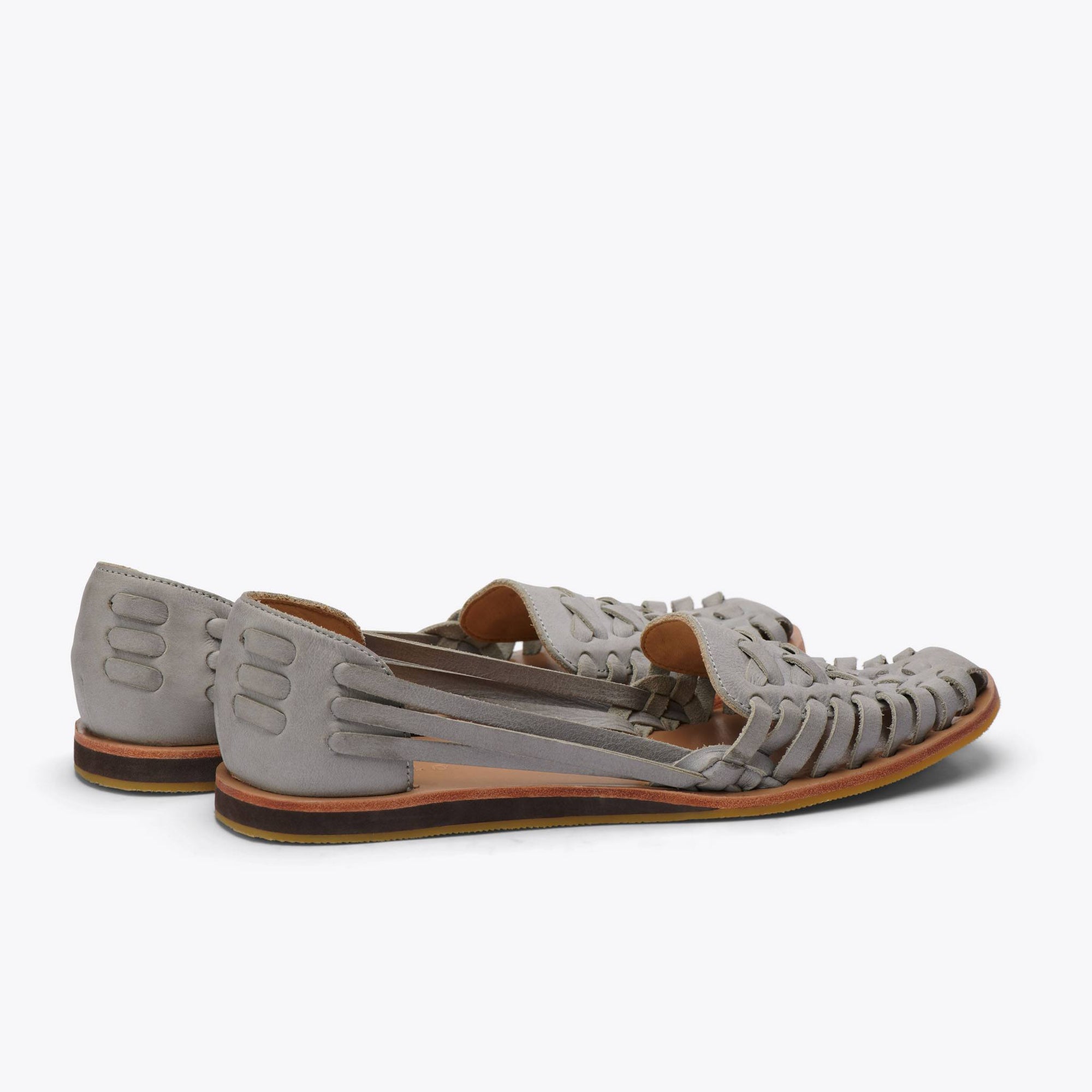 Product Image 2 Women's Huarache Sandal Sky Grey Women's Leather Sandal Nisolo back view