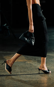 Serpent Wrapped Rib Skirt | Ivory