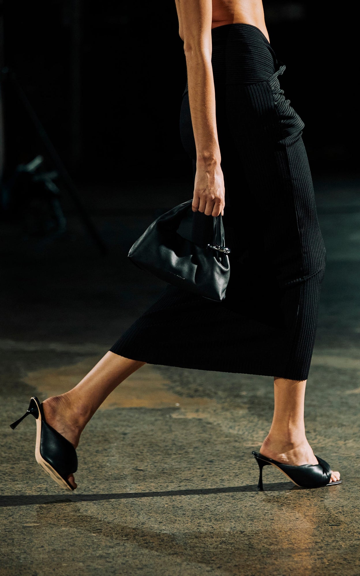 Serpent Wrapped Rib Skirt | Ivory