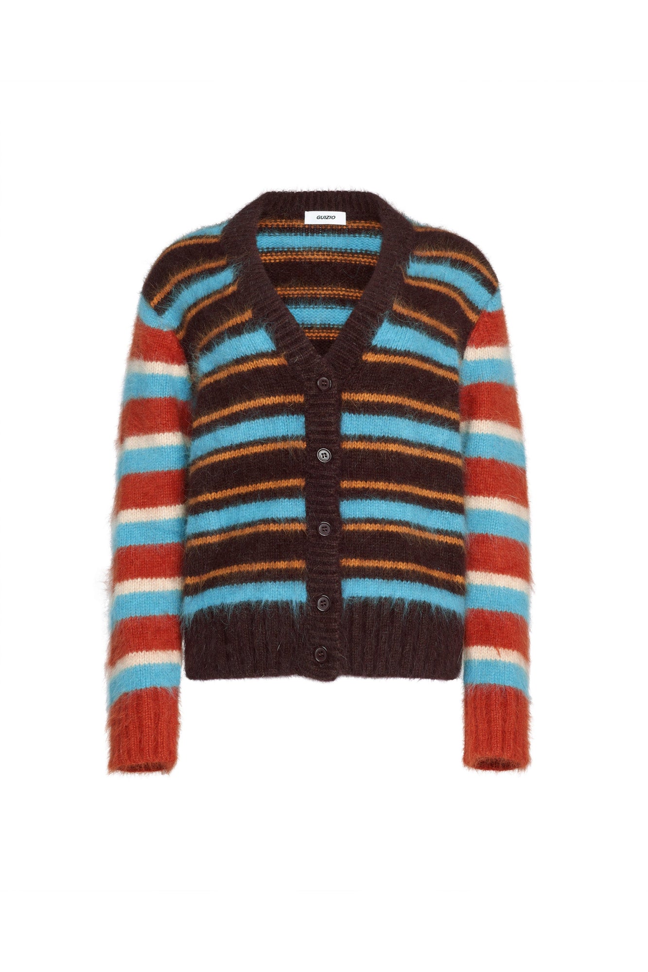 Womens | Oversized Cardigan | Brown Stripe