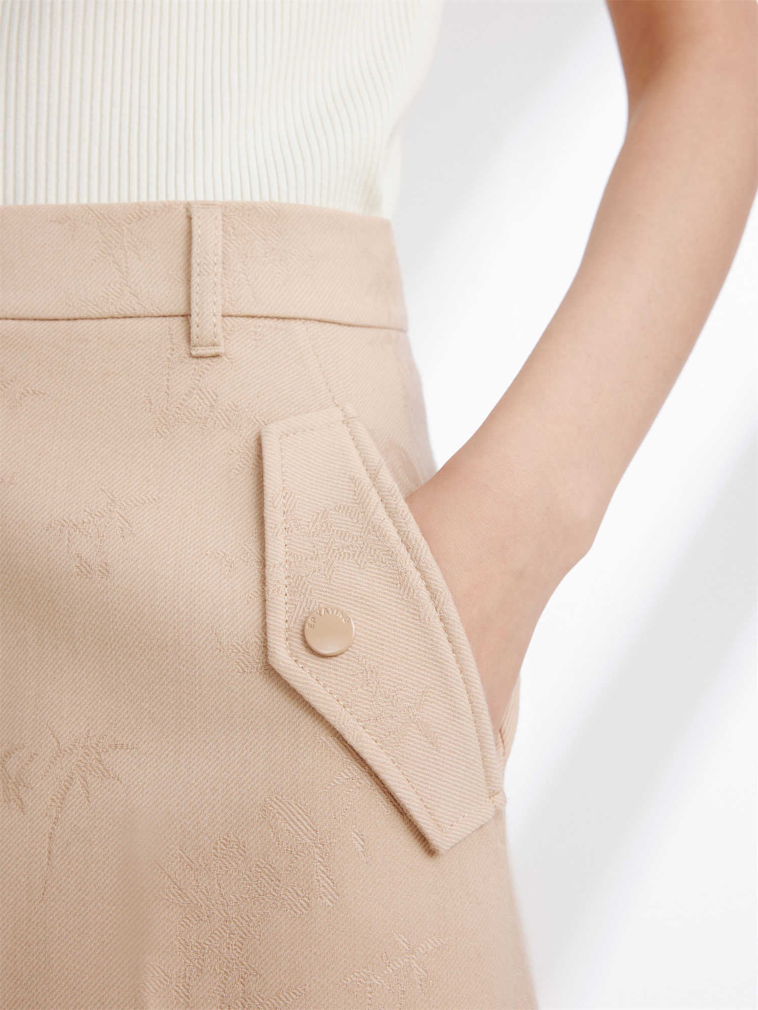 Wool Skirt | Khaki