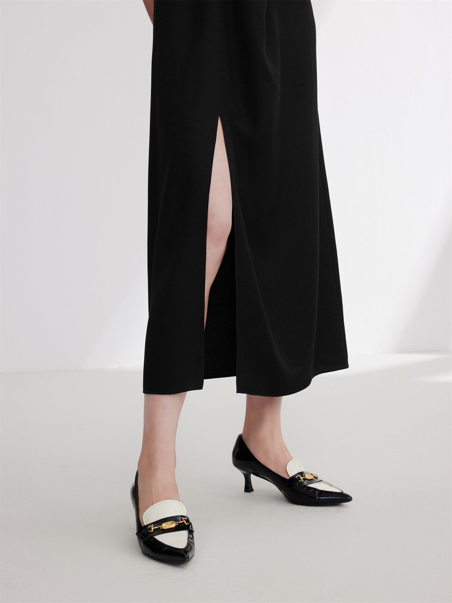 Midi Camisole Squarneck Dress | Black