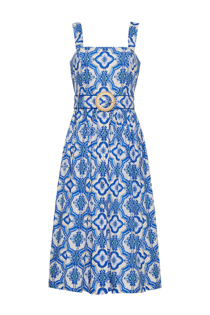 Candace Dress | Belle Tile Blue