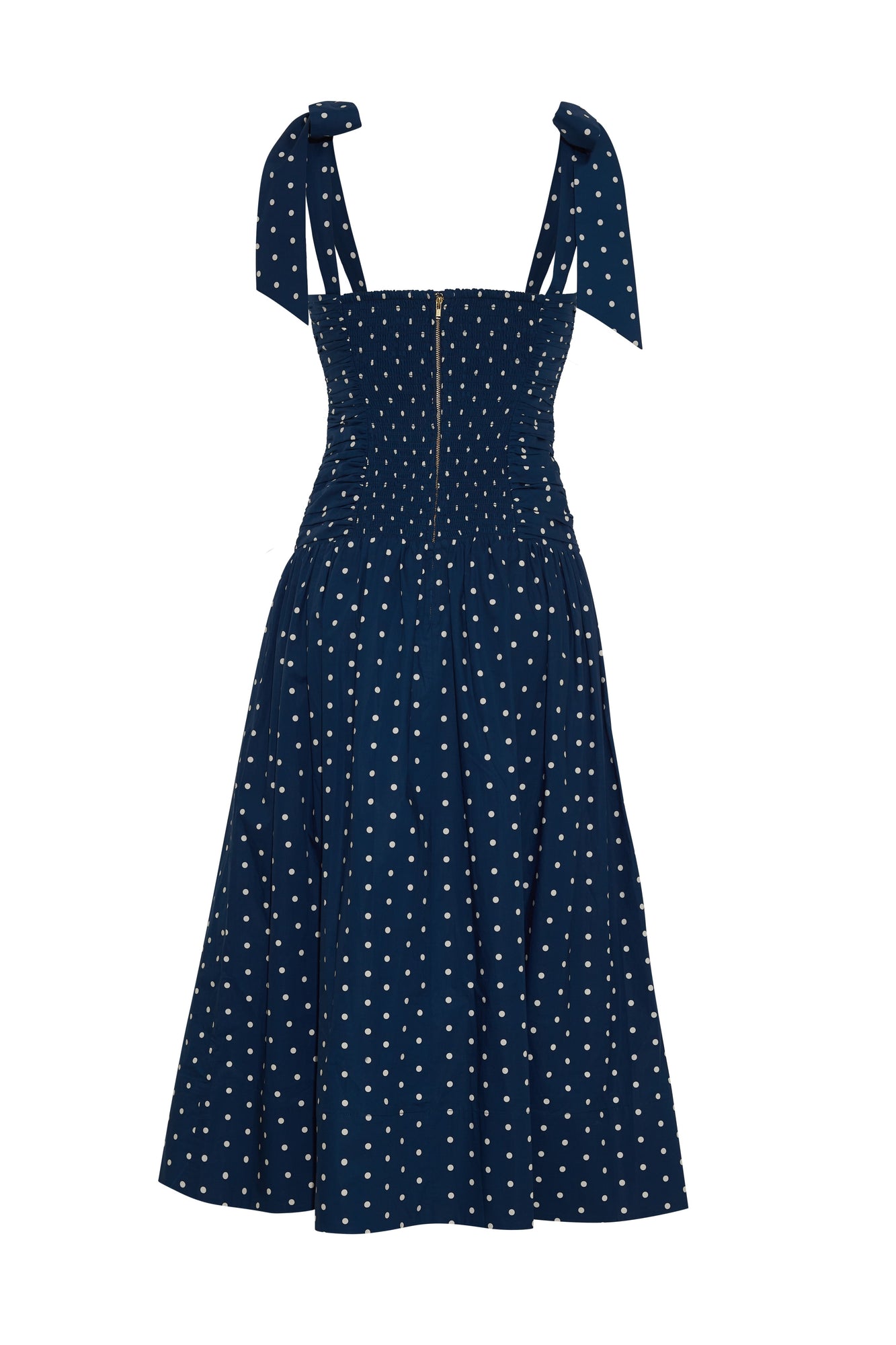 Rahi Midi Dress | Dots Navy