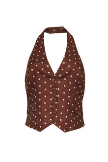 Prescott Top | Dots Khaki