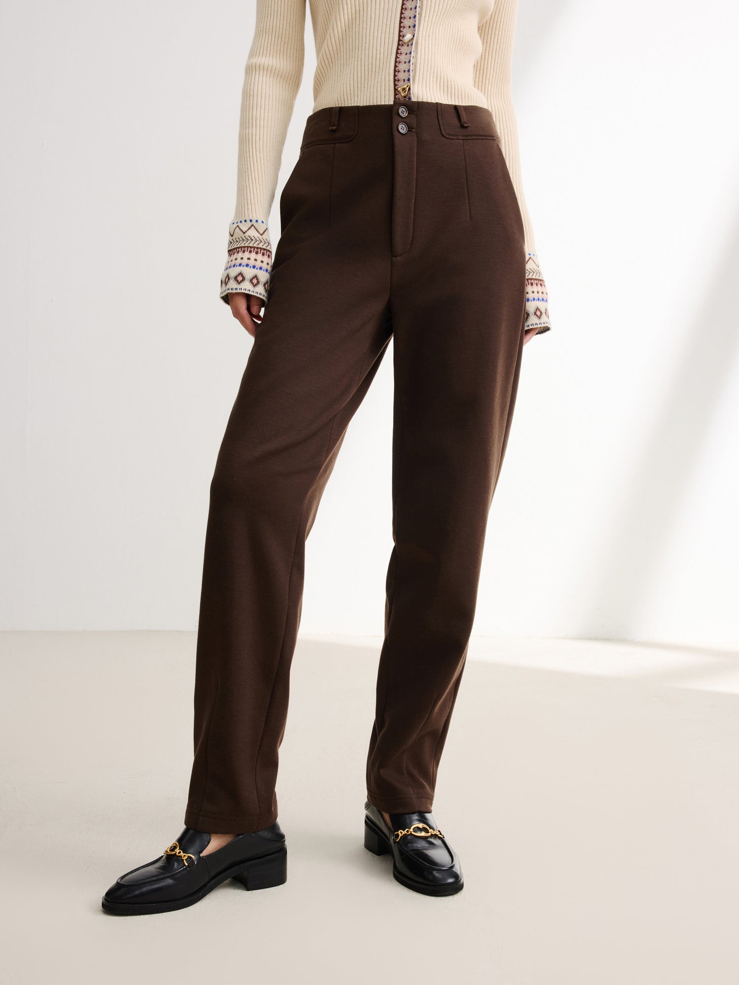 TENCEL Wool Pants | Brown