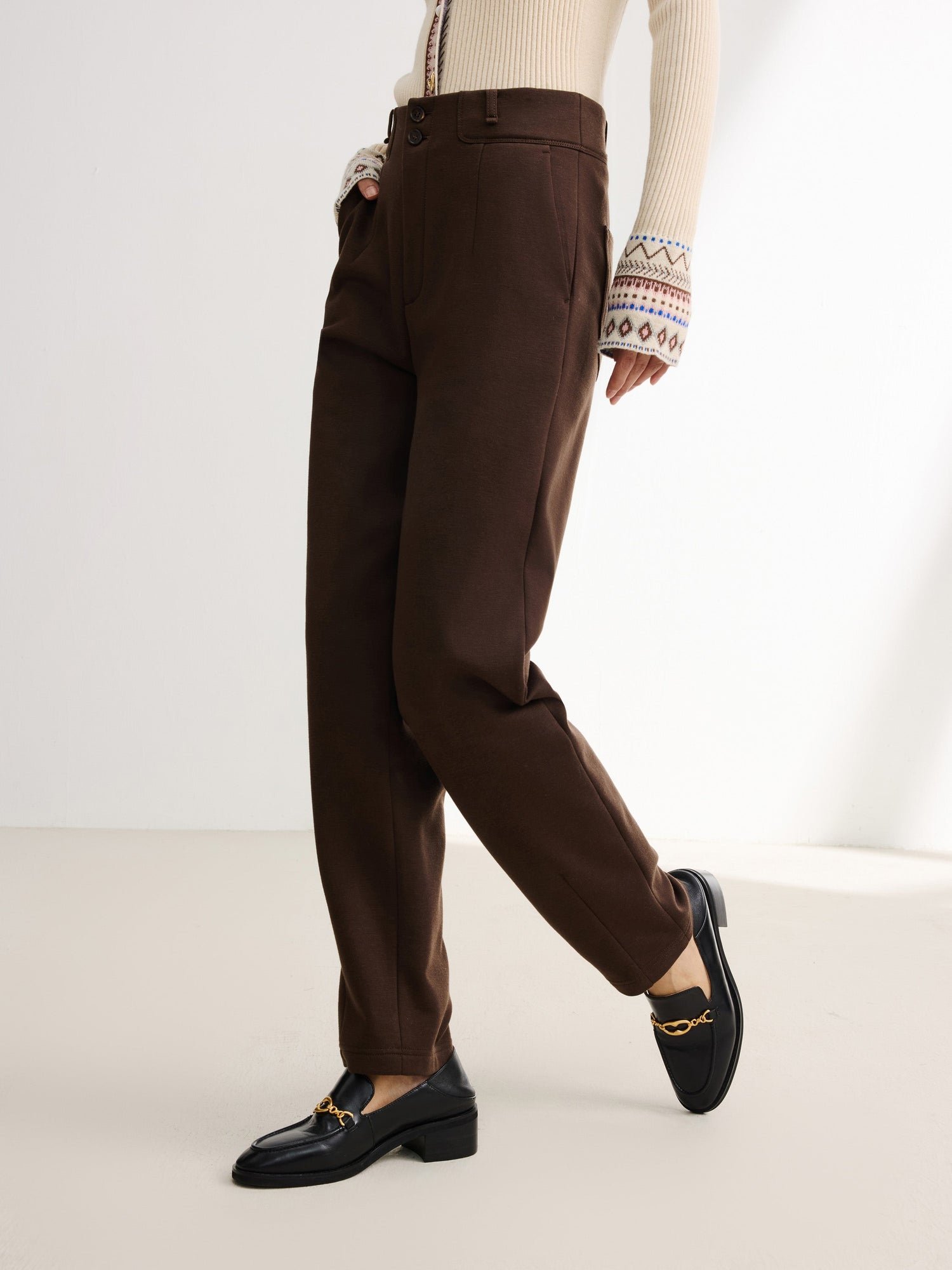 TENCEL Wool Pants | Brown