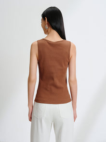 Sleeveless Tank Top | Brown