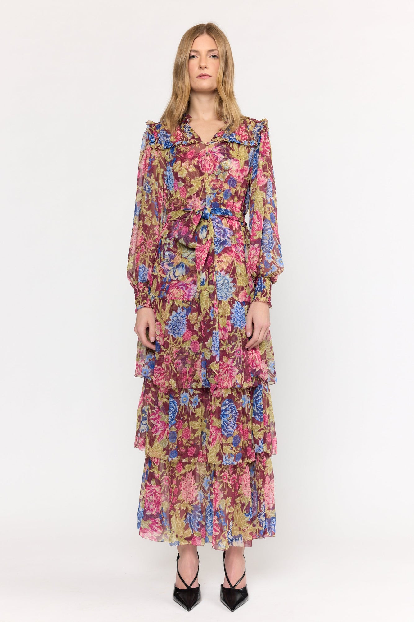 Ana Dress | Carmine Floral