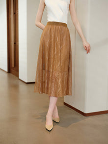 Liba Lace Flared Skirt | Brown