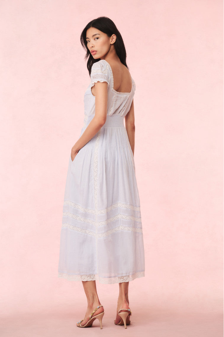 Suvi Cotton Midi Dress | Baby Bluebell