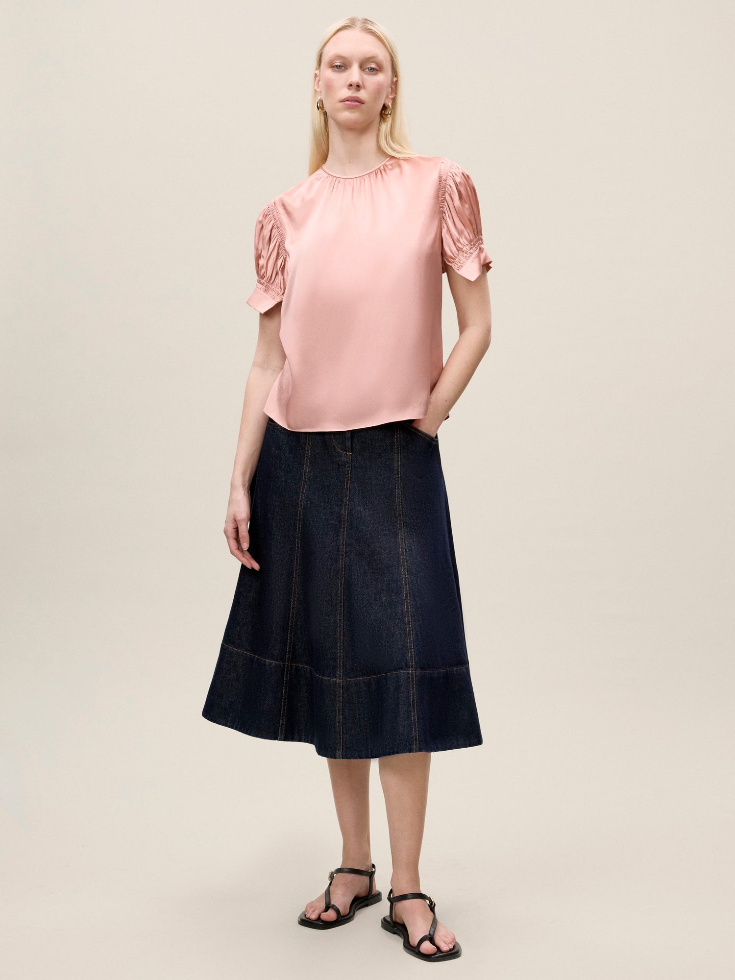Short Sleeve Charm Blouse | Rhubarb