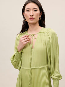 Pleated Dress | Matcha