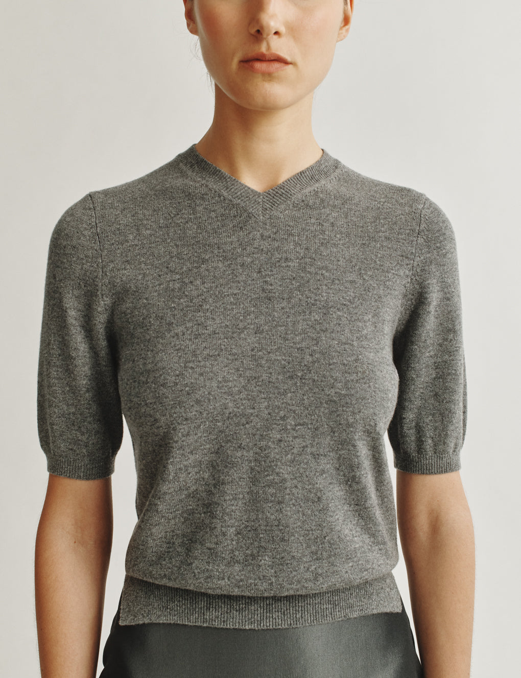 Womens | The Dez Sweater in Wool and Cashmere | Heather Grey
