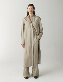 Womens | The Field Dress in Washed Silk Nylon | Carbon
