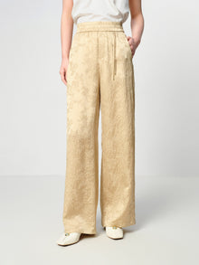 Mulberry Silk Wide-Leg Pants | Khaki