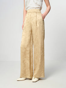Mulberry Silk Wide-Leg Pants | Khaki