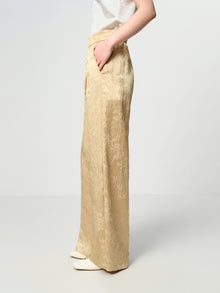 Mulberry Silk Wide-Leg Pants | Khaki
