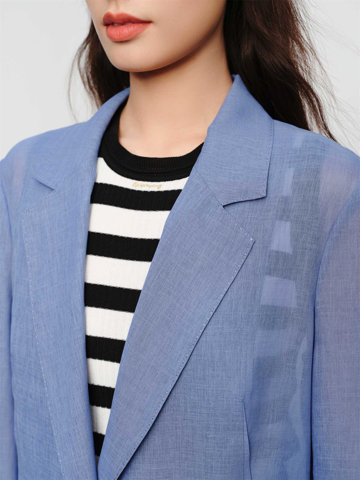 Straight-cut Blazer | Blue