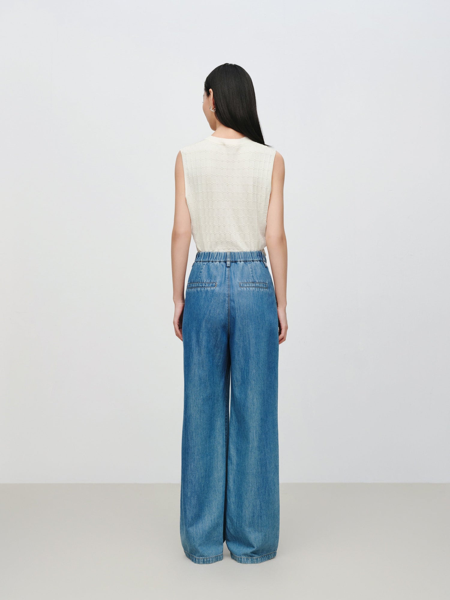 Designer Fluid TENCEL Straight-Leg Pants | Blue