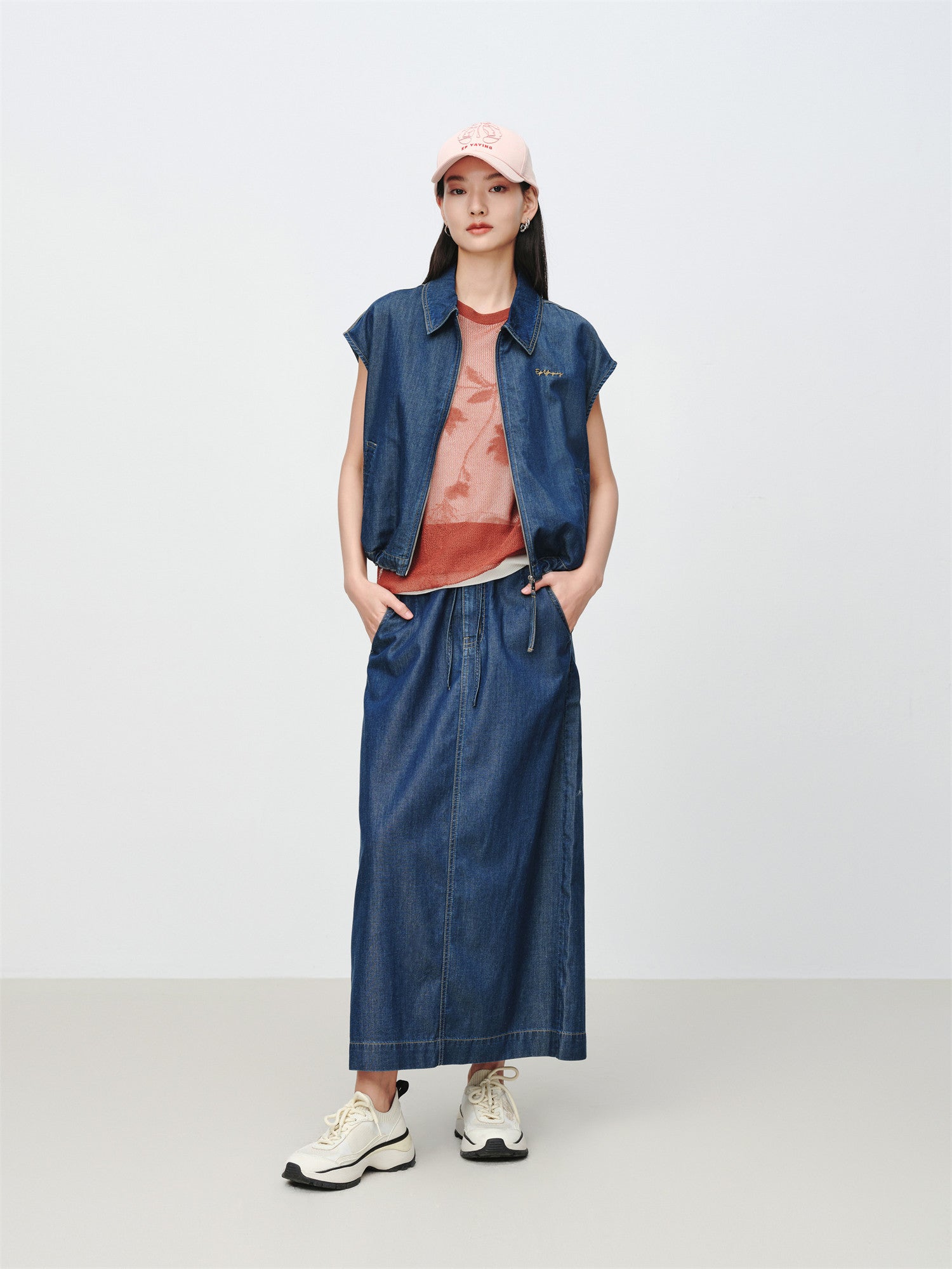 Tencel-Cotton Denim Jacket | Navy