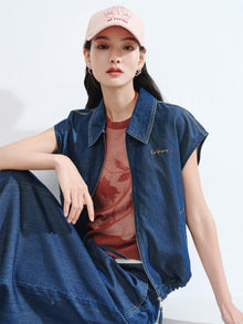 Tencel-Cotton Denim Jacket | Navy