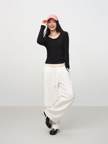 Slim-Fit Knit Base Layer Top | Black