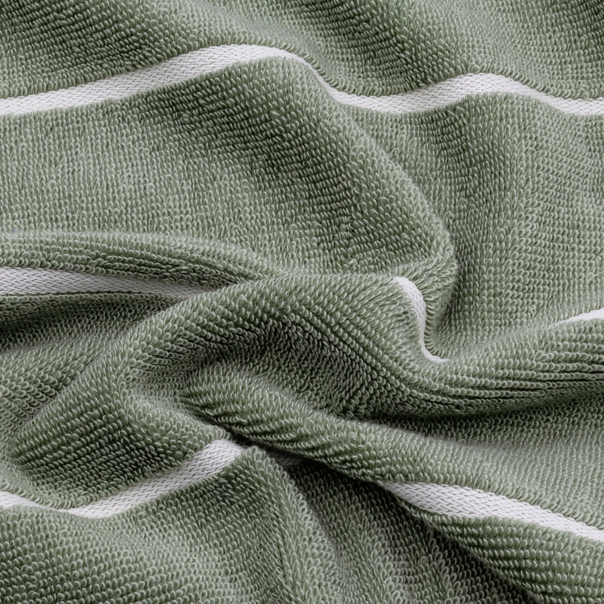 Deia Australian Cotton Towels | Sage/Ecru