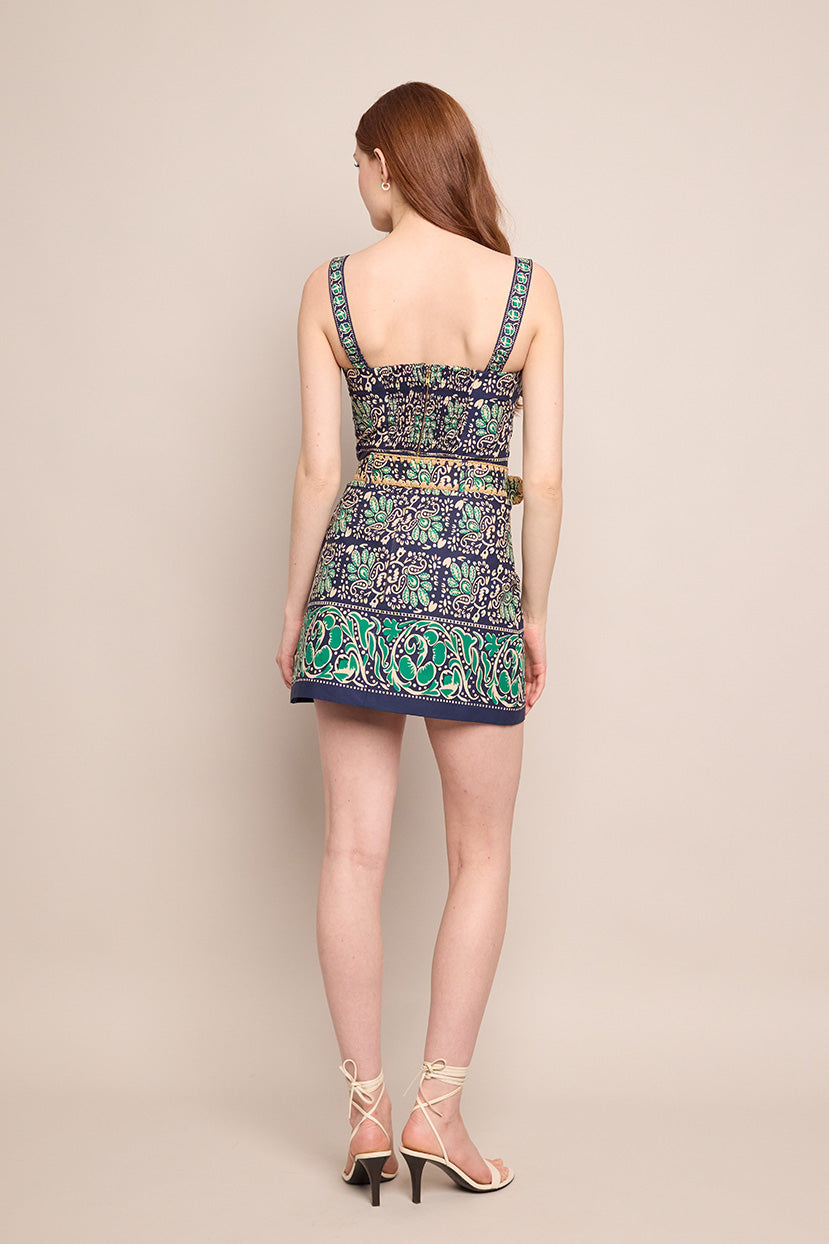 Blaze Mini Skirt | Le Stampe Eve Blue