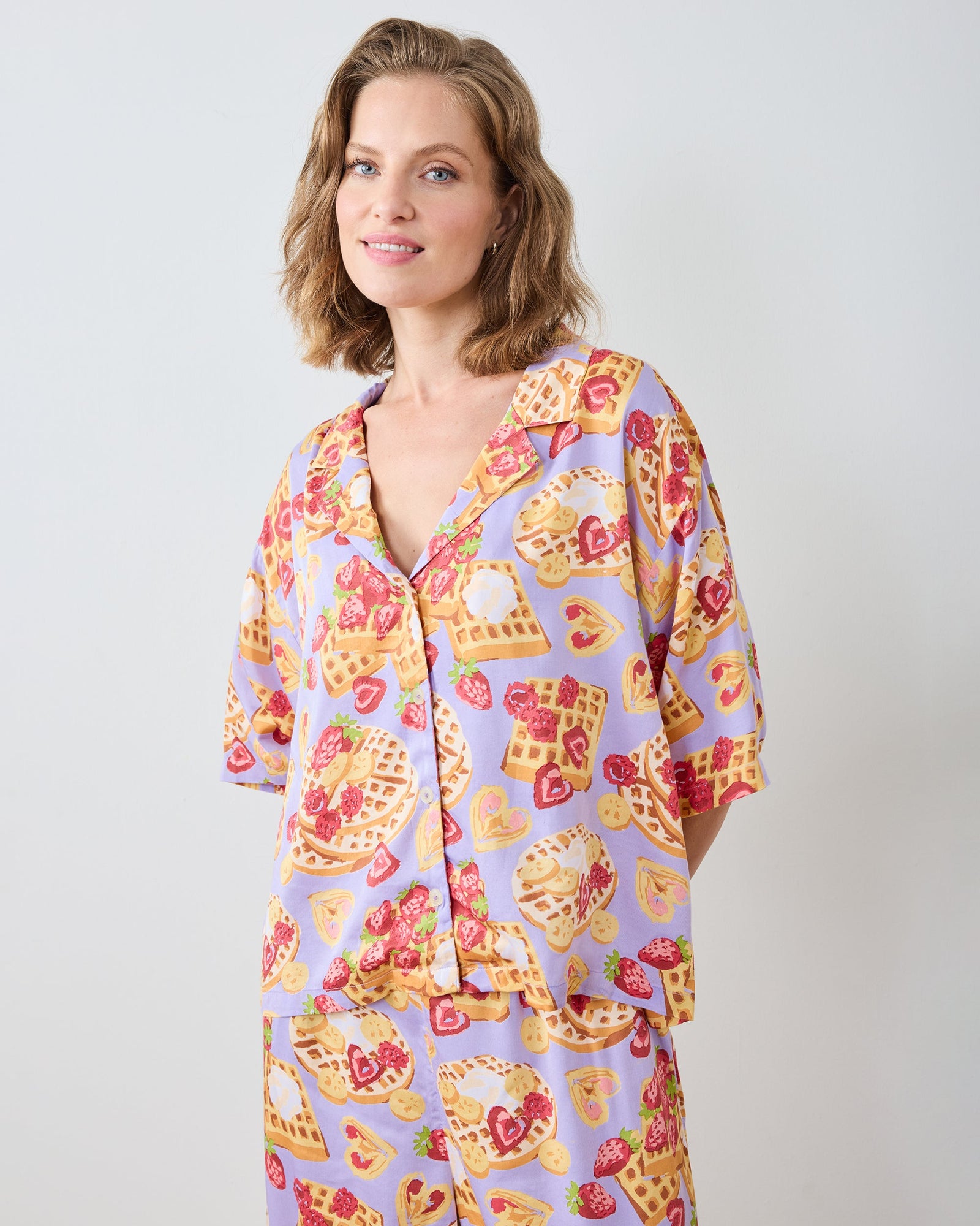 Waffles in Bed - Petite Eco Satin Wildest Dreams Set - Lavendar - Printfresh