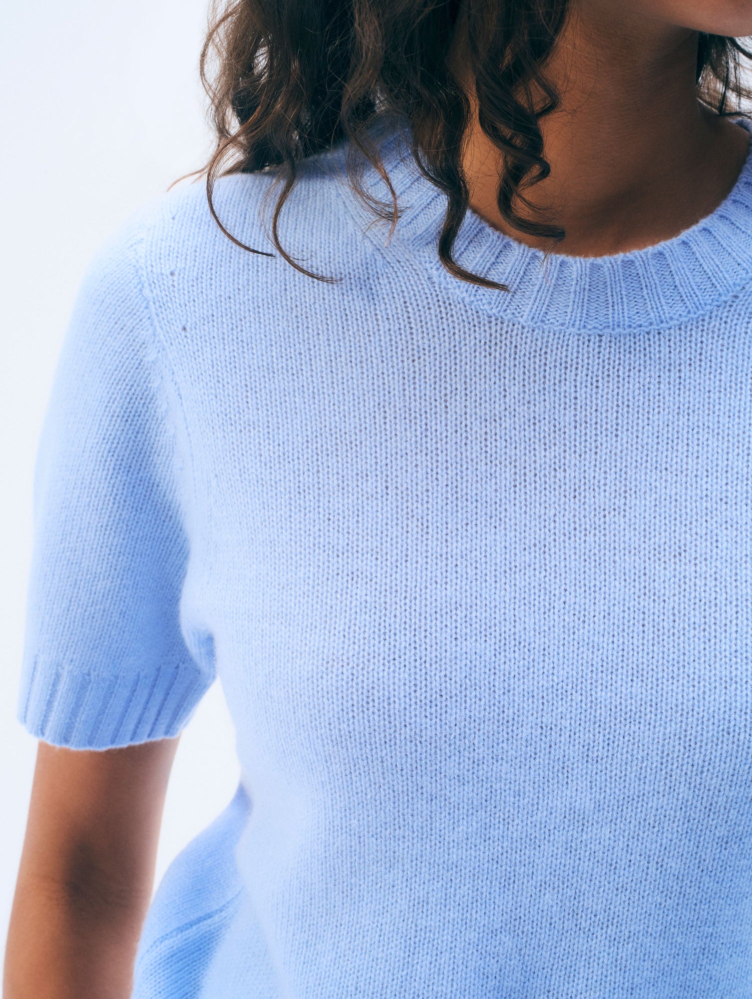 Cashmere Featherweight T-Shirt | Blue Vapor