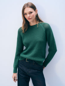 Boucle Mesh Sweatshirt | Ivy Green