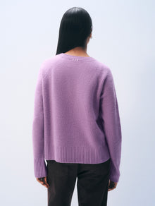 Cashmere Waffle Sweatshirt | Soft Plum
