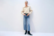 Cashmere Blend Collared Henley | Ivory