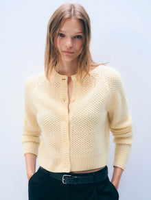 Cashmere Mesh Cardigan | Lemonade