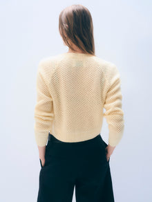 Cashmere Mesh Cardigan | Lemonade
