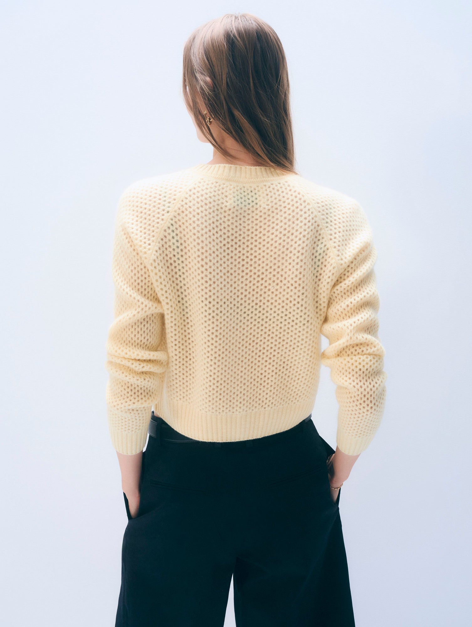 Cashmere Mesh Cardigan | Lemonade