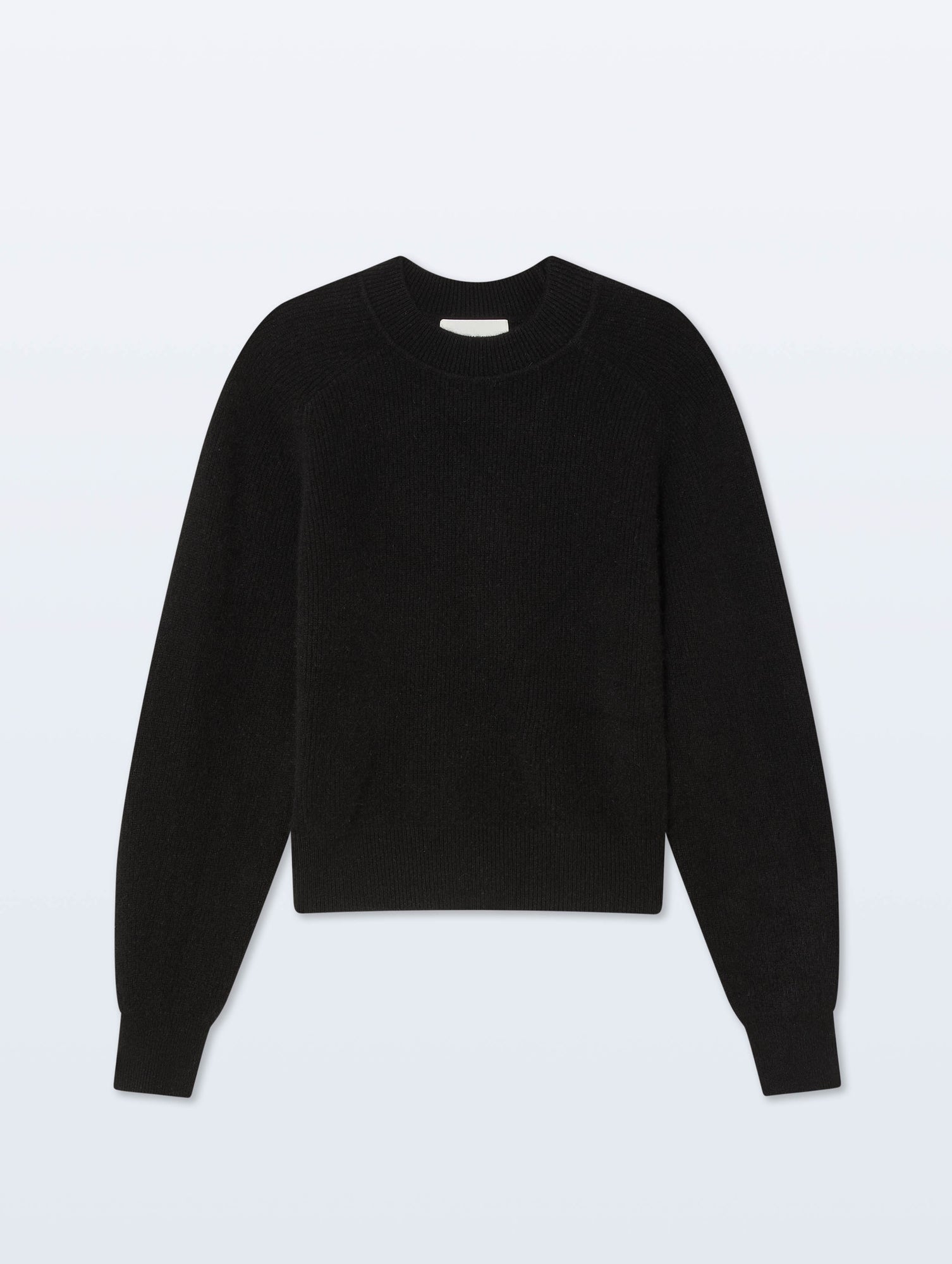 Cashmere Blouson Sleeve Crewneck | Black