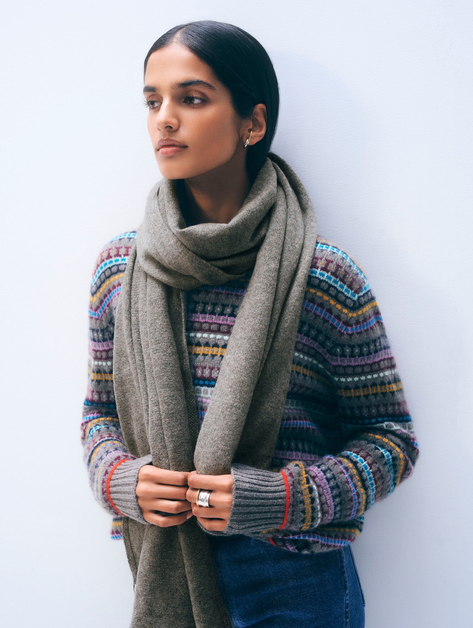 Cashmere Mini Scarf | Ashen Brown