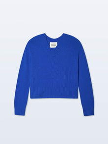Cashmere Featherweight V Neck | Cobalt Blue